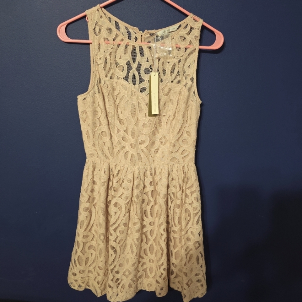 LC Lauren Conrad dress Wonderland Size 6 Pink Party Dress Sparkly Sleeveless NWT